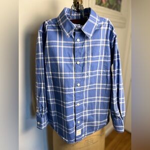 Carter’s boys blue plaid button down shirt size 8